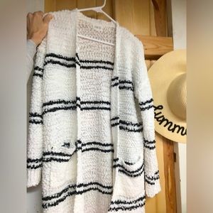 White striped cardigan